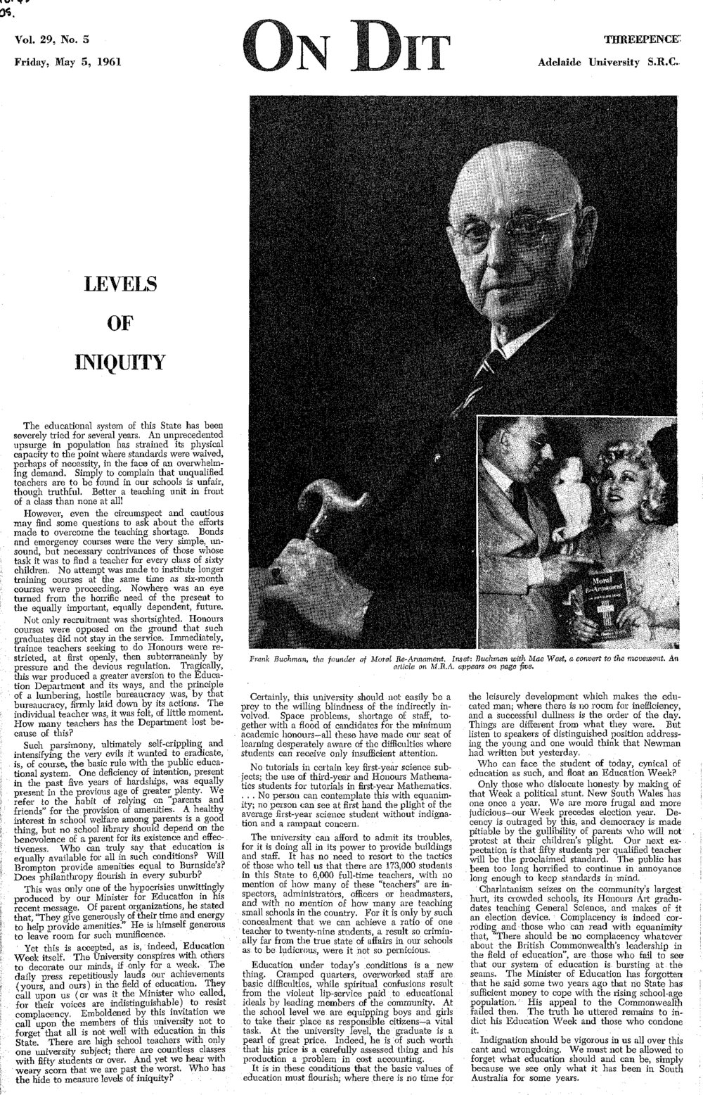 On Dit. Volume 29, Issue 5