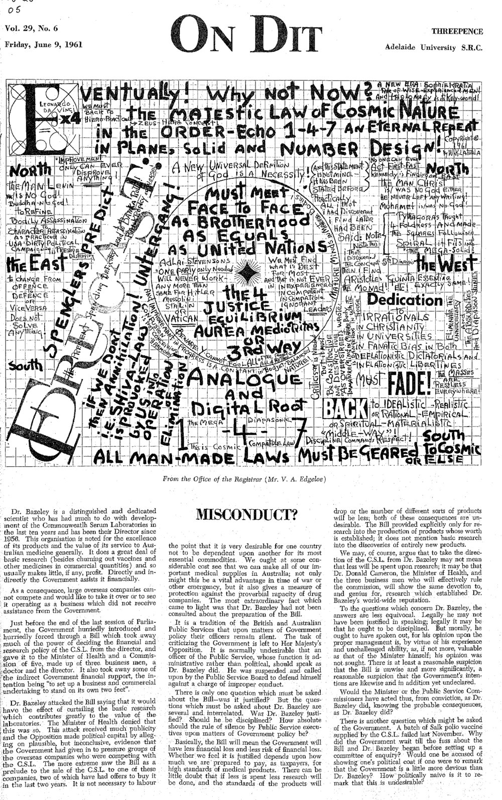 On Dit. Volume 29, Issue 6