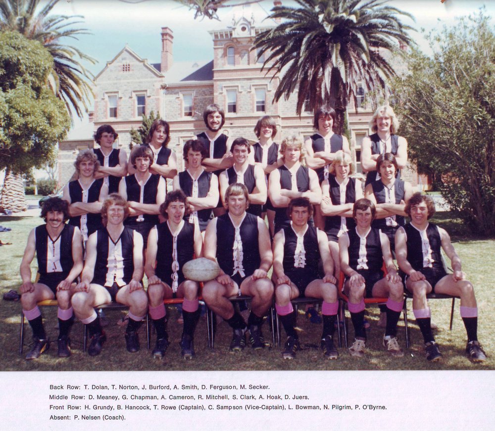 Football Team, B Grade, Roseworthy Agricultural College, 1979