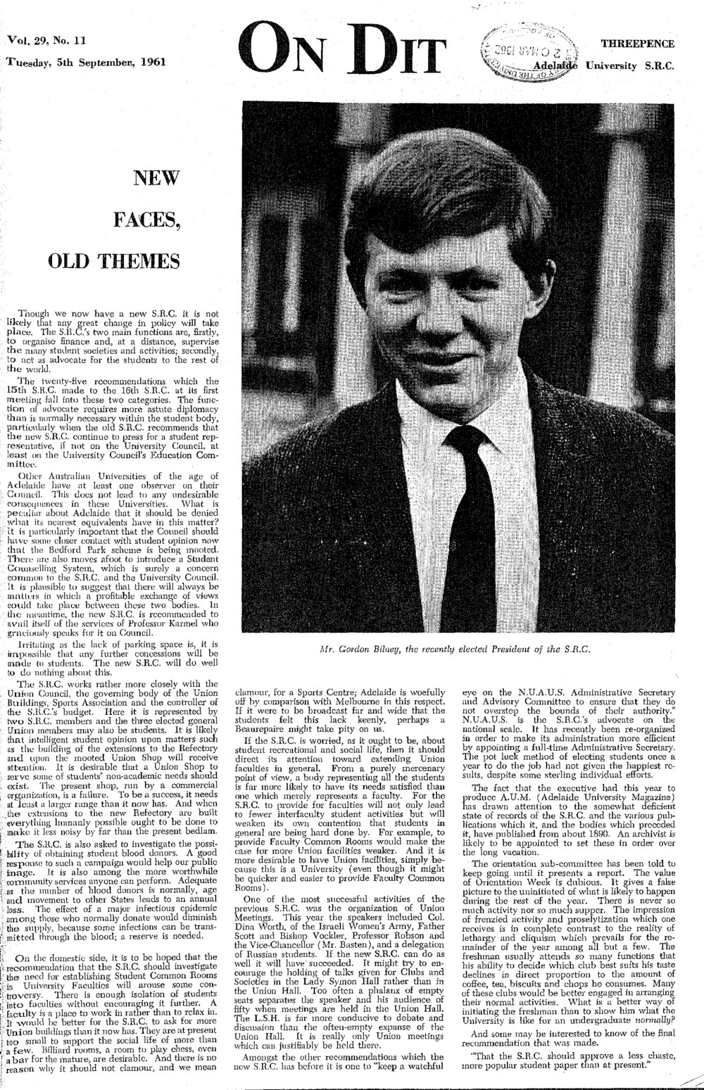 On Dit. Volume 29, Issue 11