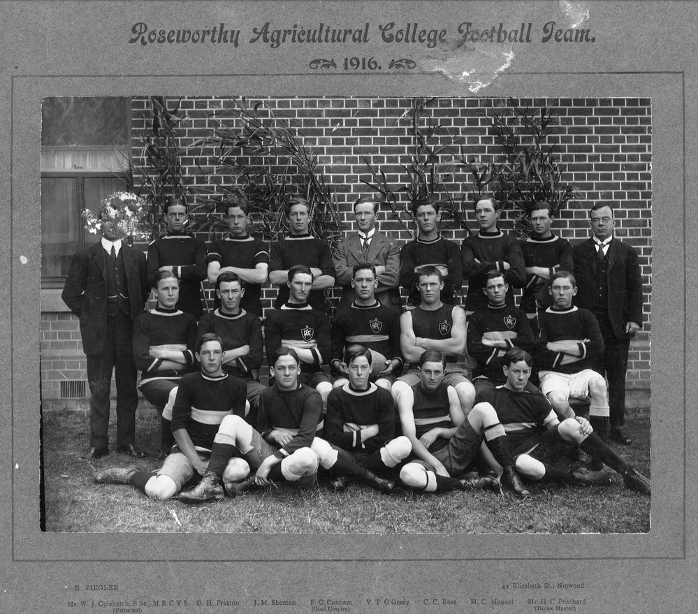 Football Team, Roseworthy Agricultural College, 1916