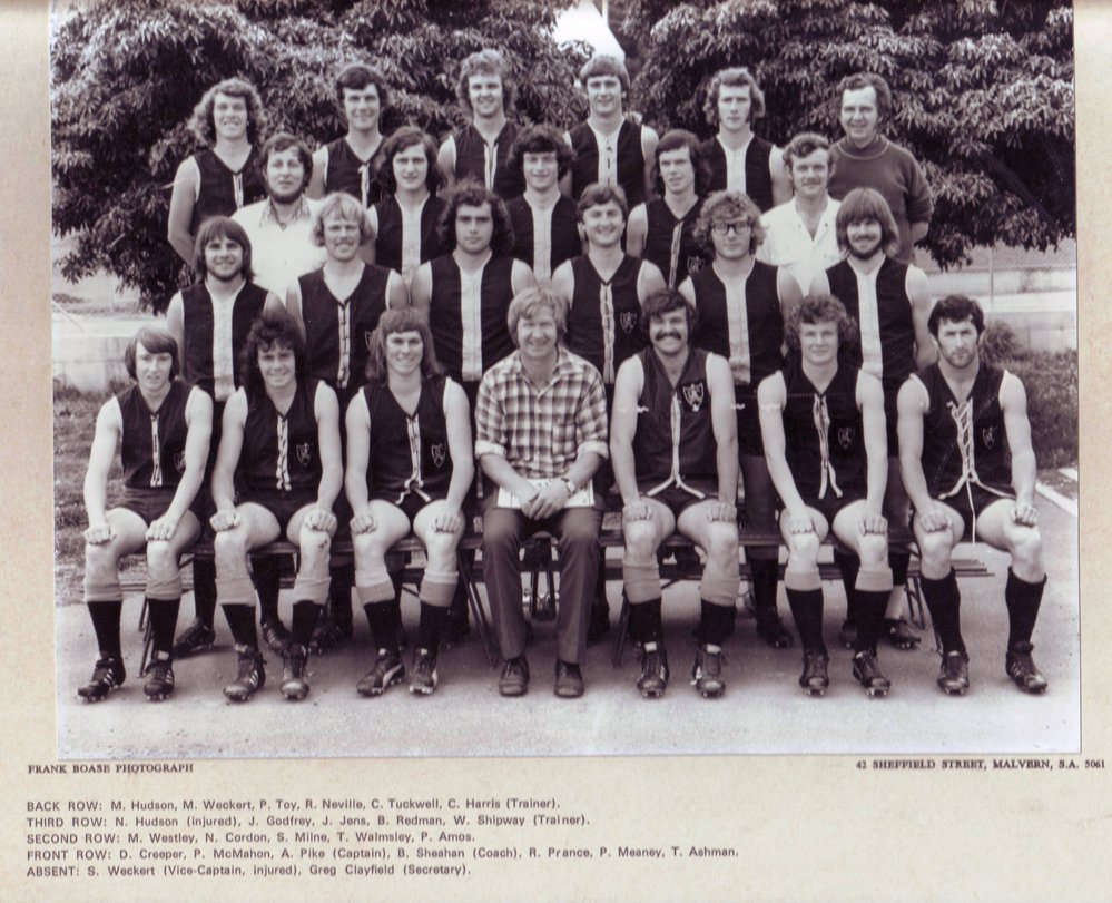 Football Team, B Grade, Roseworthy Agricultural College, 1975