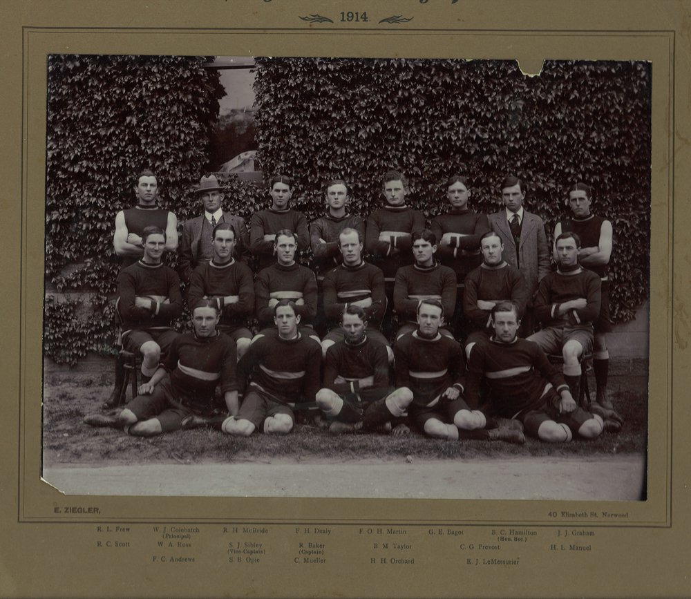 Football Team, Roseworthy Agricultural College, 1914