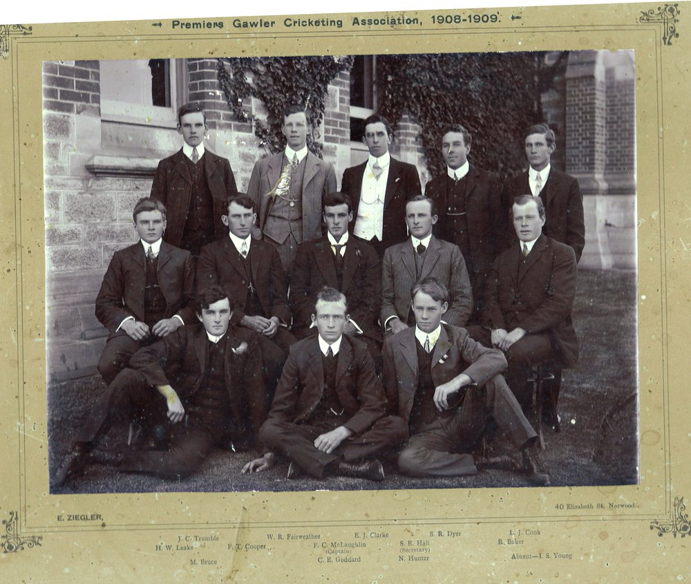 Cricket Team, Roseworthy Agricultural College, 1908-09