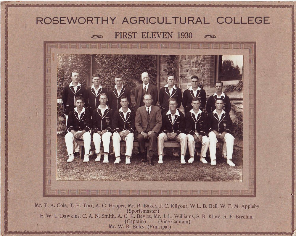 Cricket Team, Roseworthy Agricultural College, 1930
