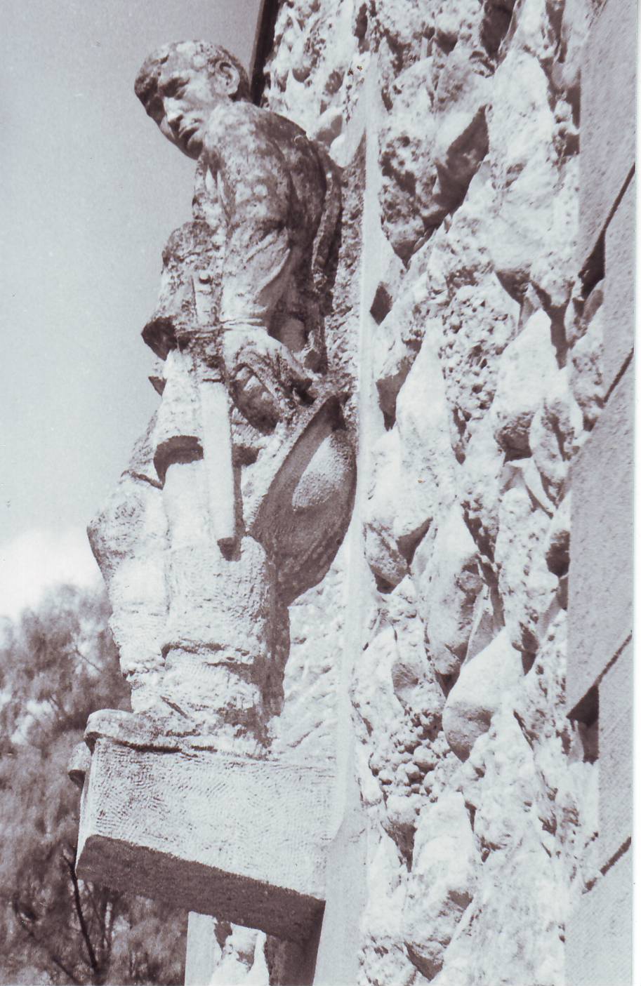 The Warrior Sculpture, Memorial Chapel, Roseworthy Agricultural College, 1990