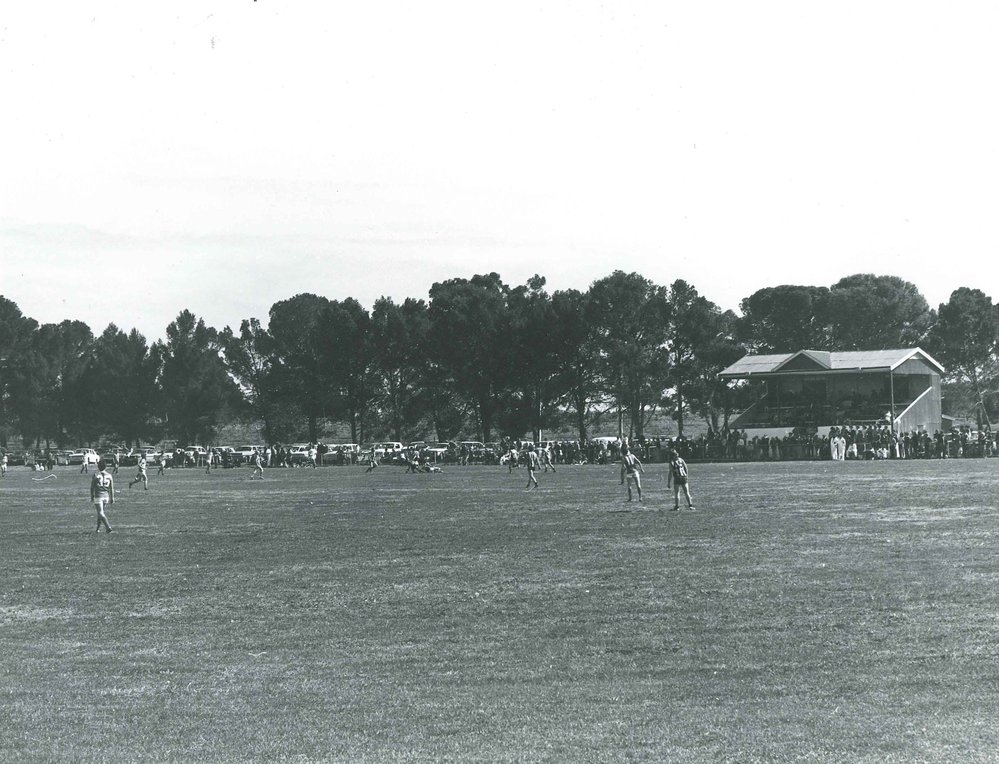 Football Match at College Oval, c1965