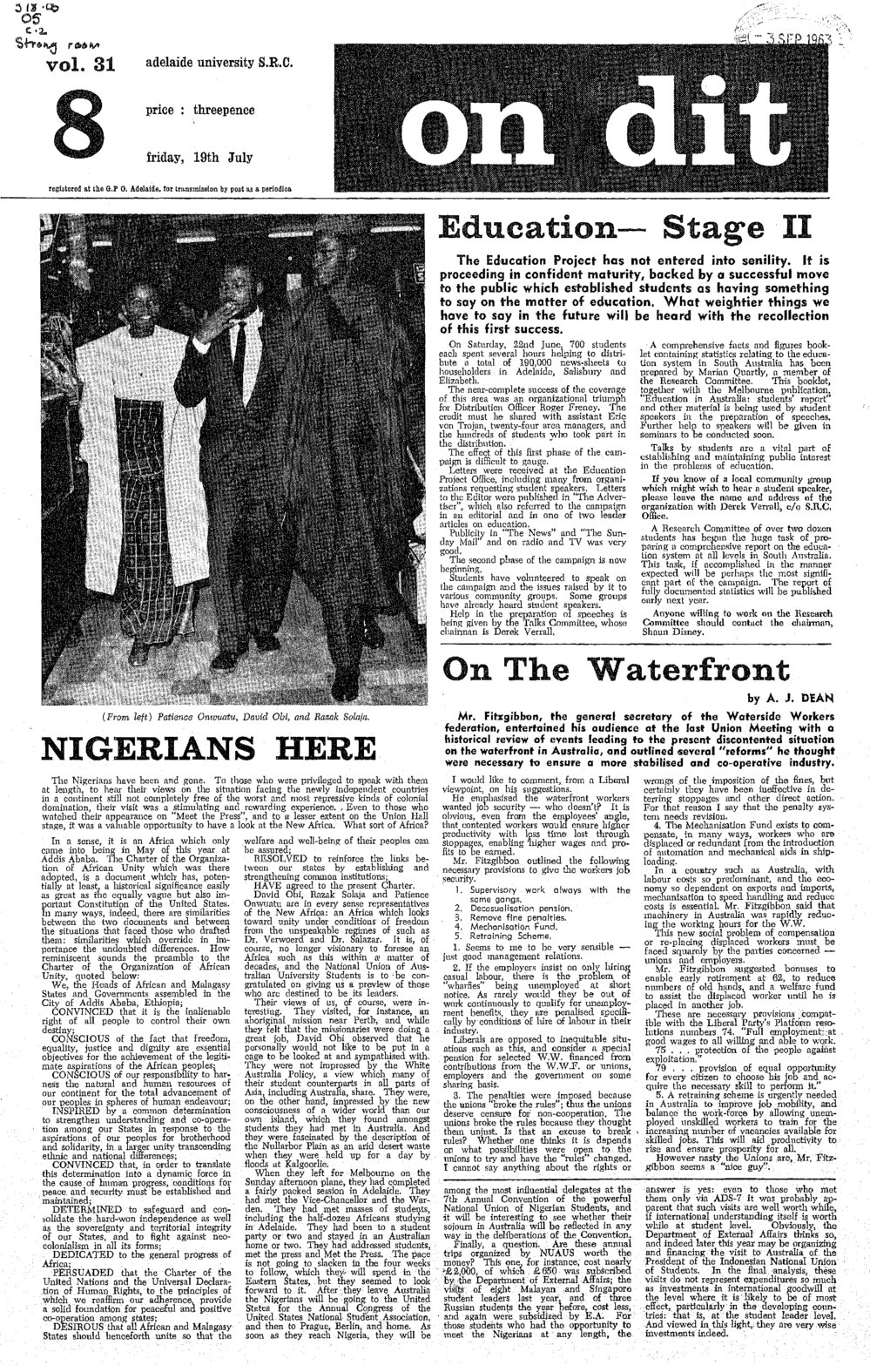 On Dit. Volume 31, Issue 8