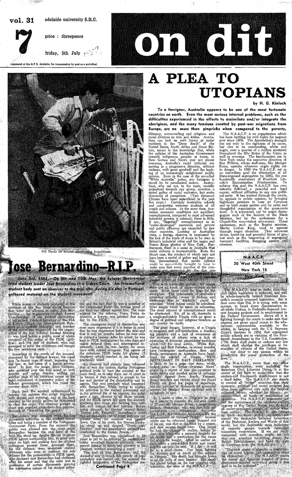 On Dit. Volume 31, Issue 7