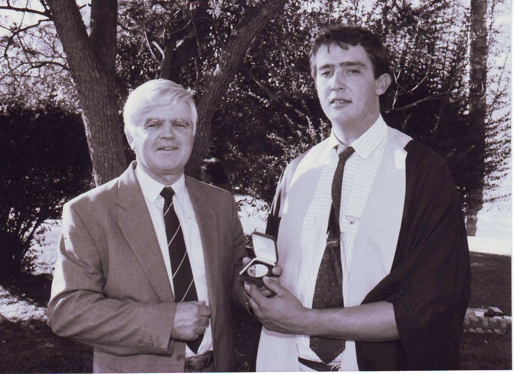 Ross Ford and Graduating Student, 1991