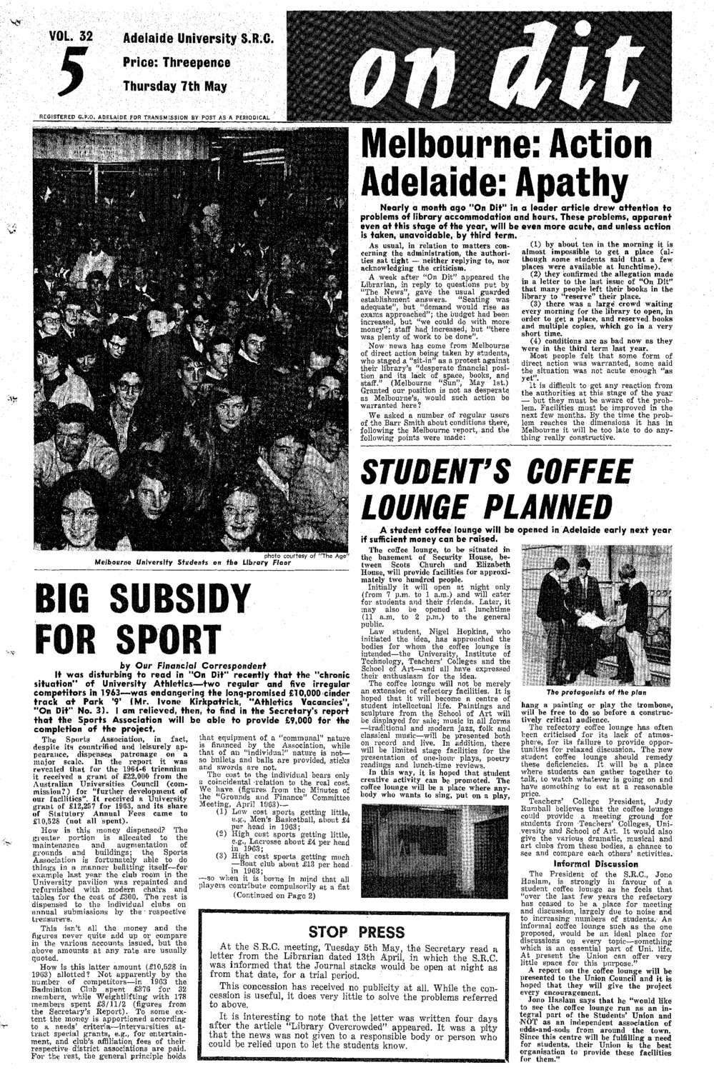 On Dit. Volume 32, Issue 5