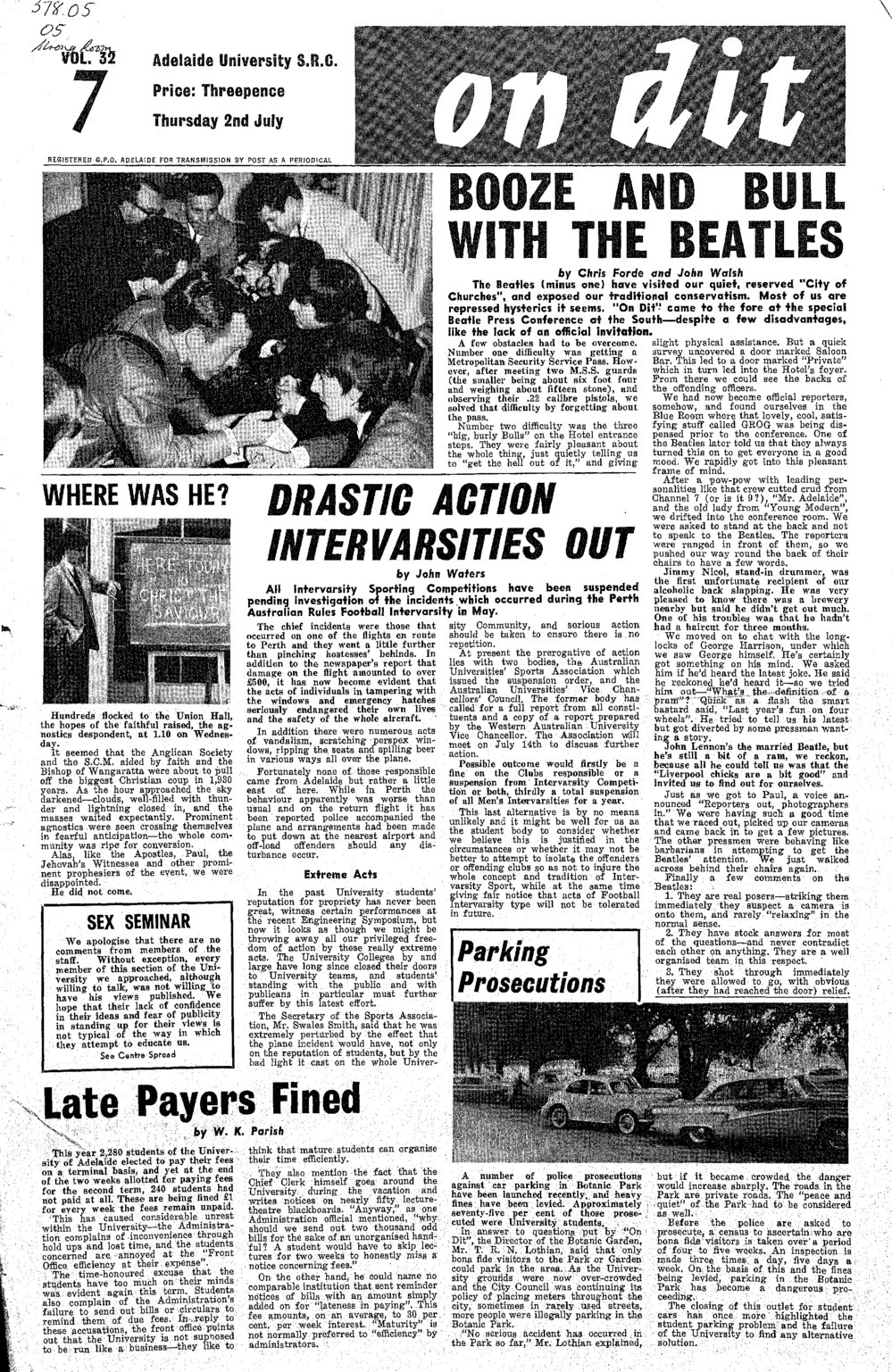 On Dit. Volume 32, Issue 7