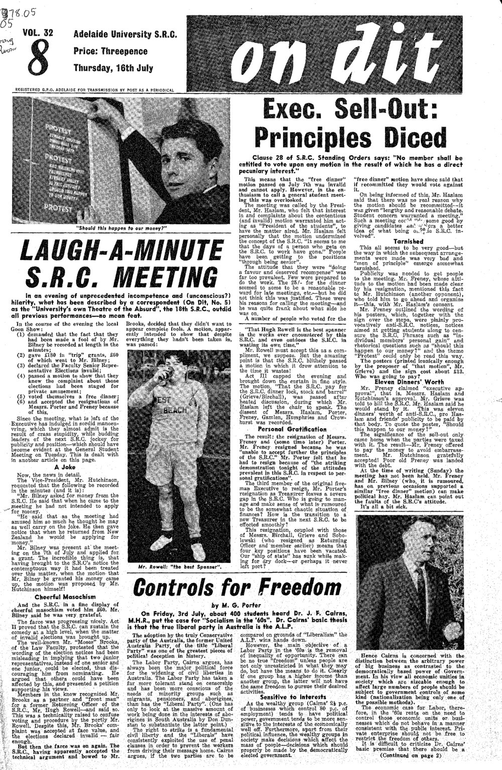 On Dit. Volume 32, Issue 8