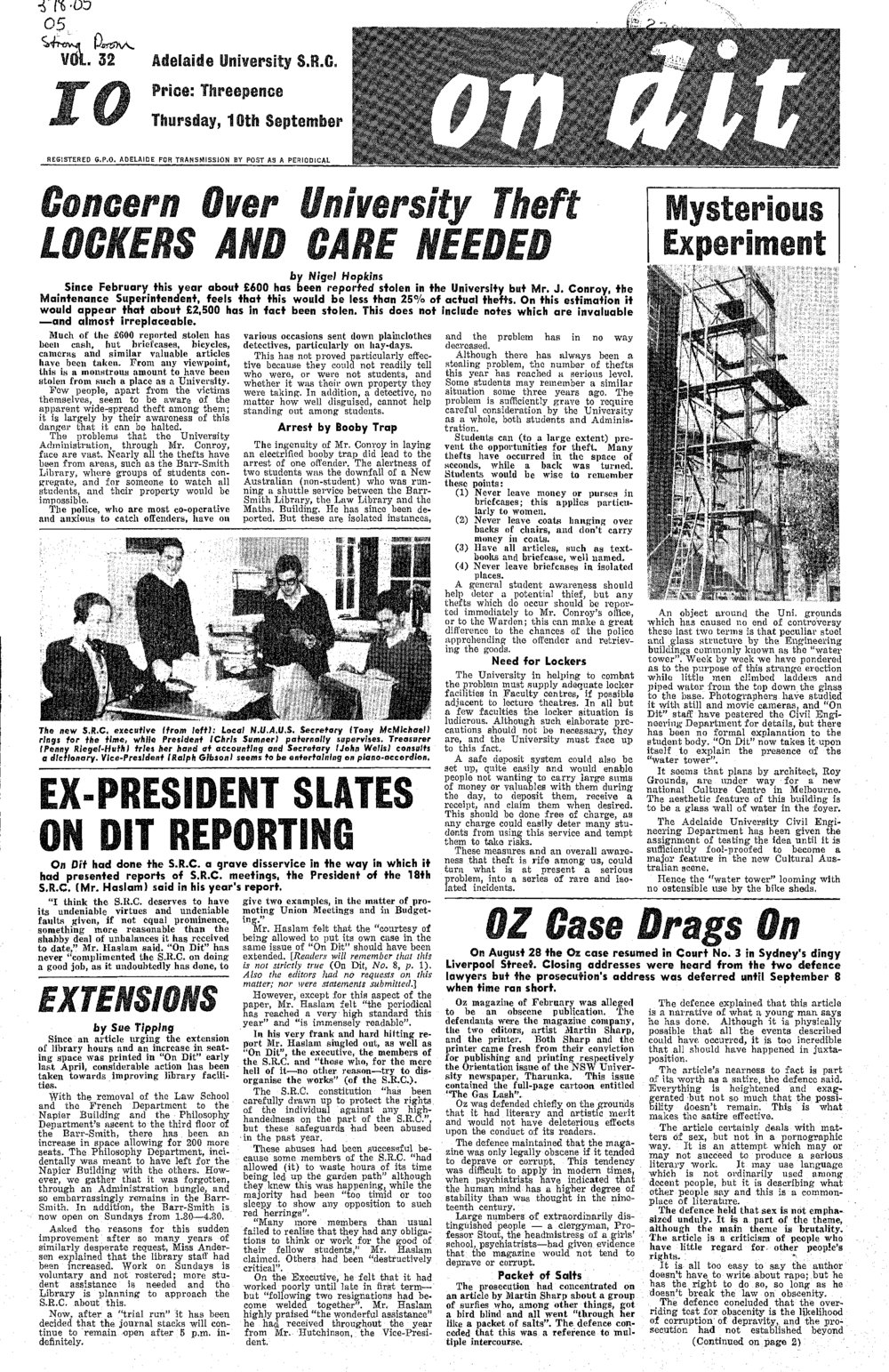 On Dit. Volume 32, Issue 10