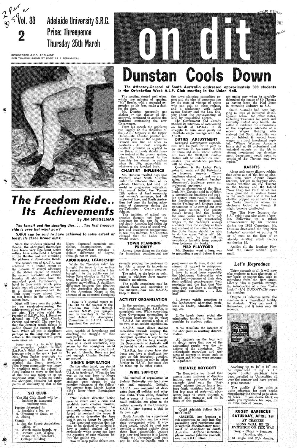 On Dit. Volume 33, Issue 2