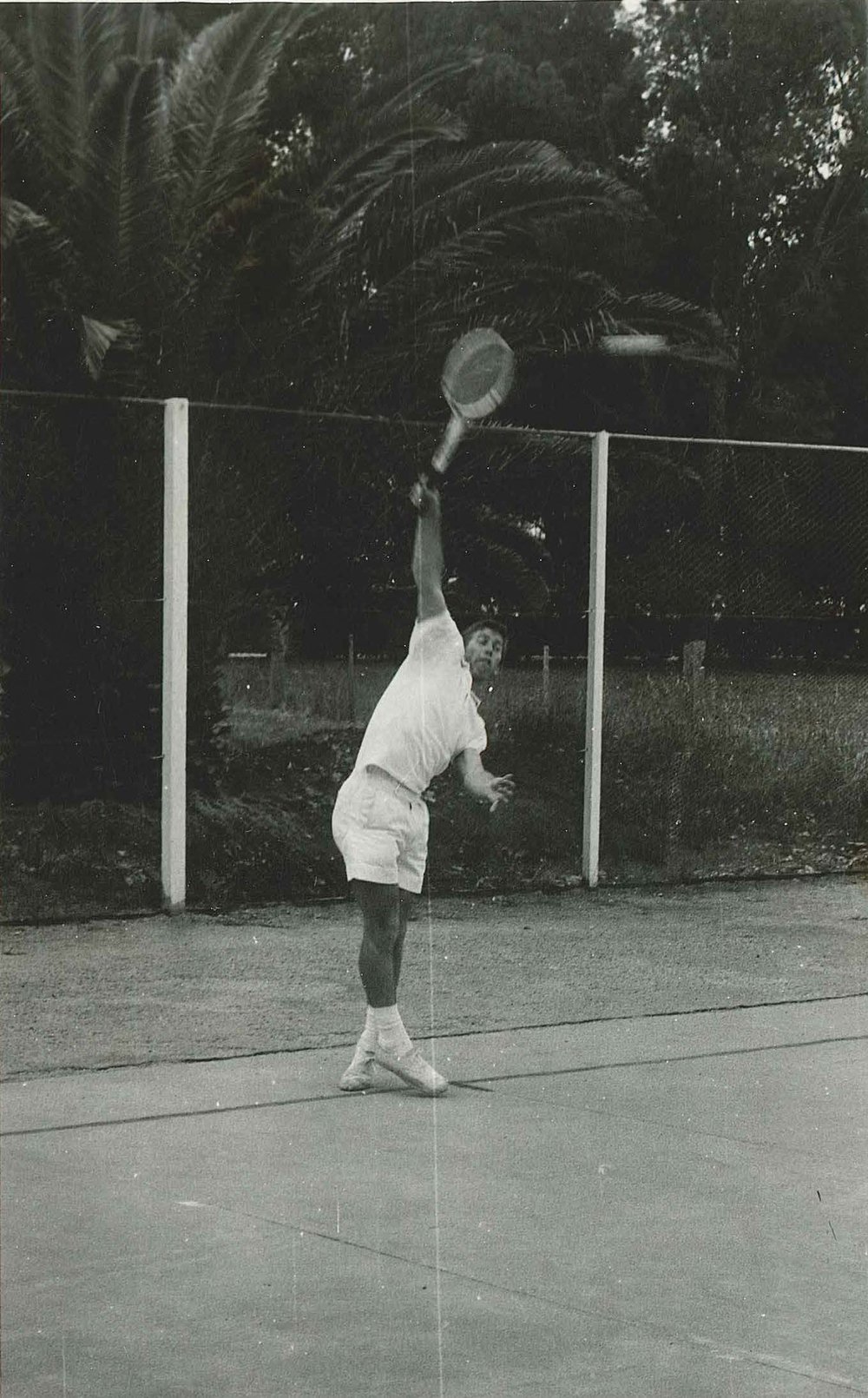 Chris Hancock Playing Tennis, c1960