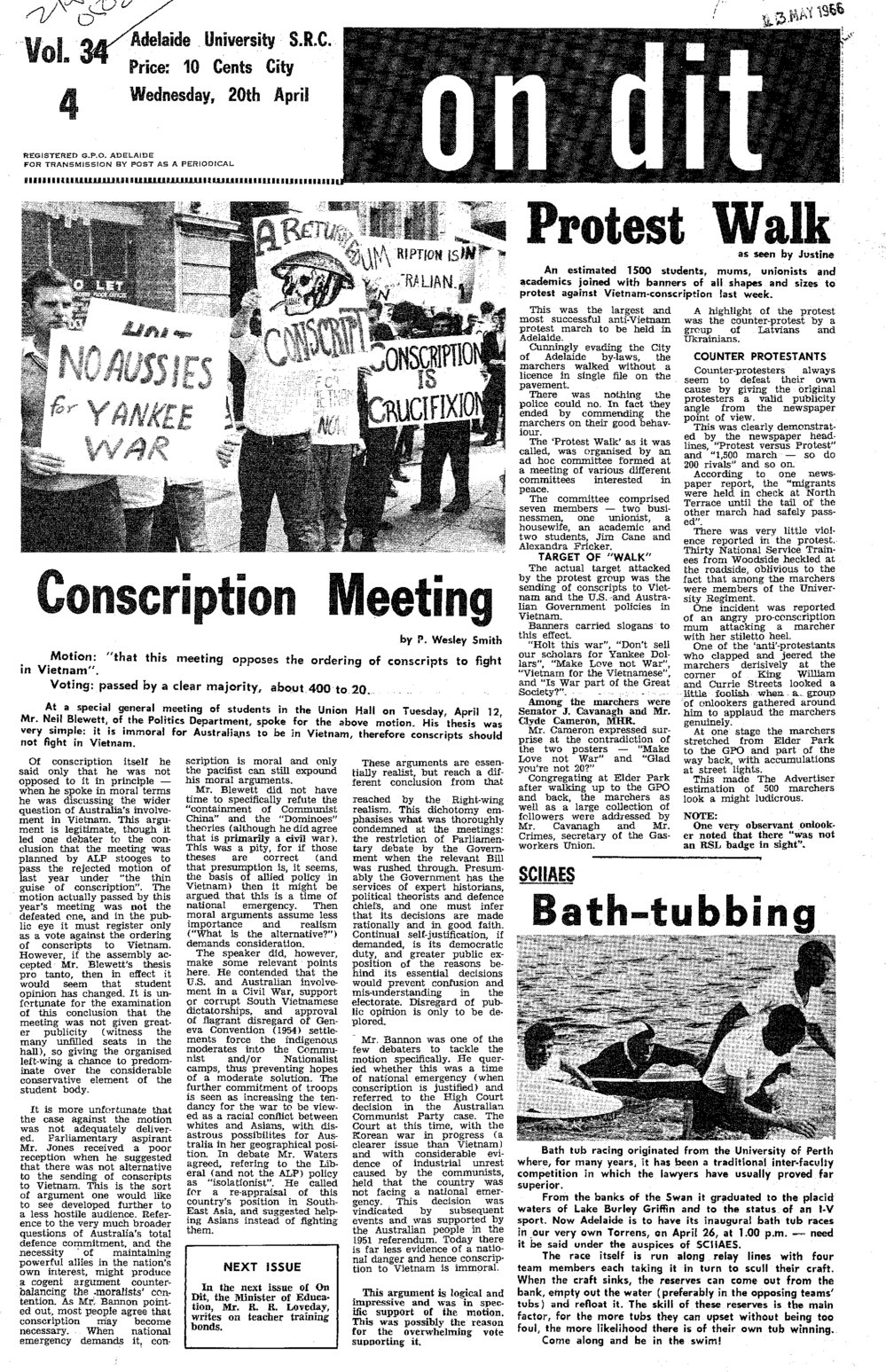 On Dit. Volume 34, Issue 4