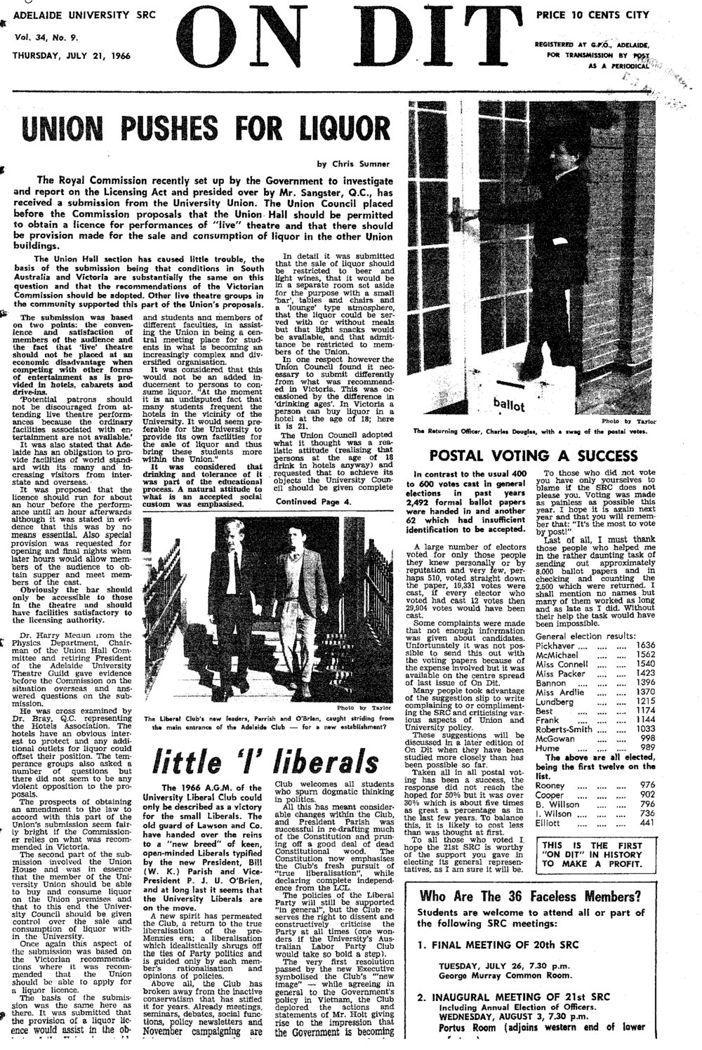 On Dit. Volume 34, Issue 9