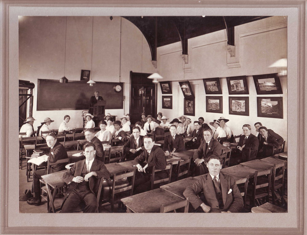 Classics Room - Professor Darnley Naylor and Students, 1918