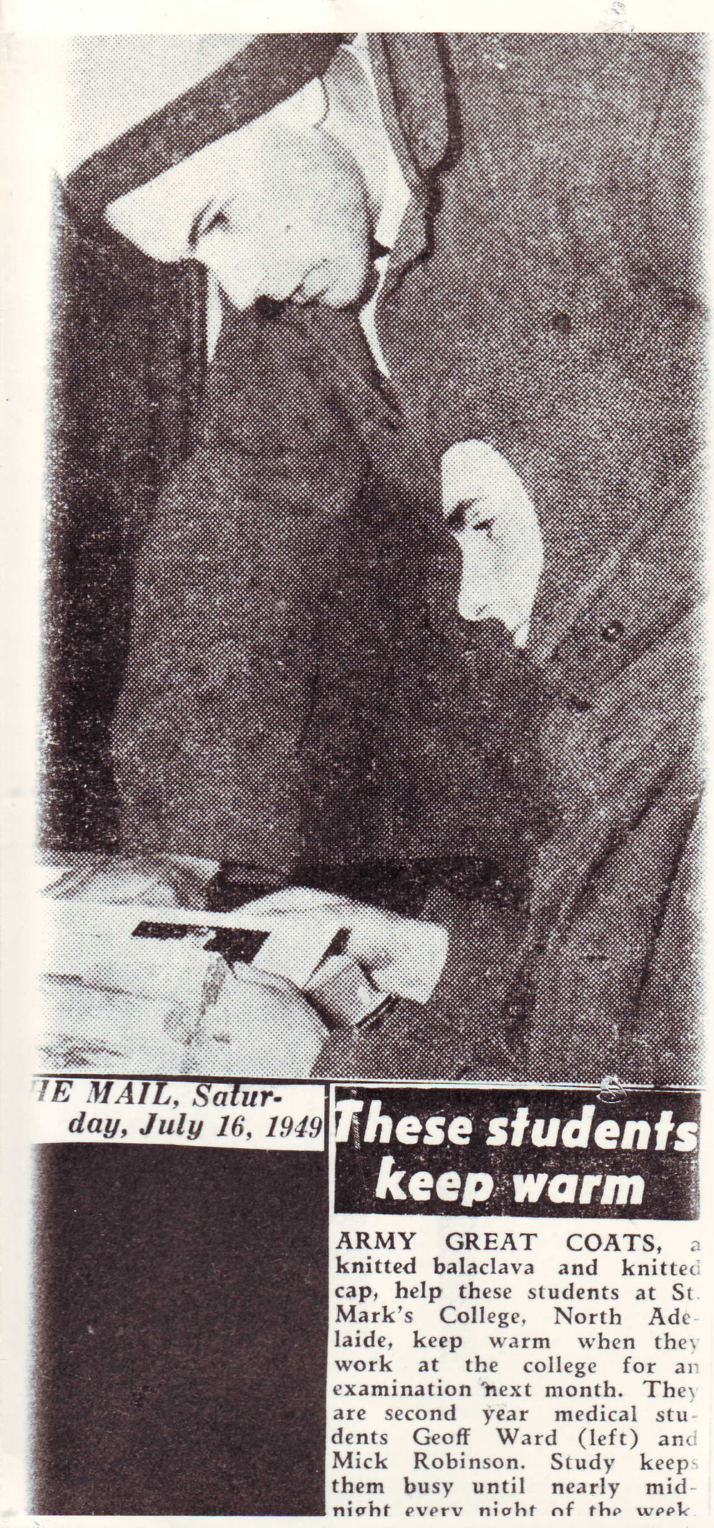 Geoff Ward and Michael Alexander Robinson, 1949