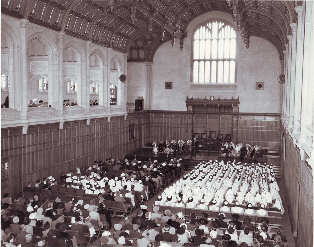 Bonython Hall Interior - Nursing Graduation Ceremony, 1950