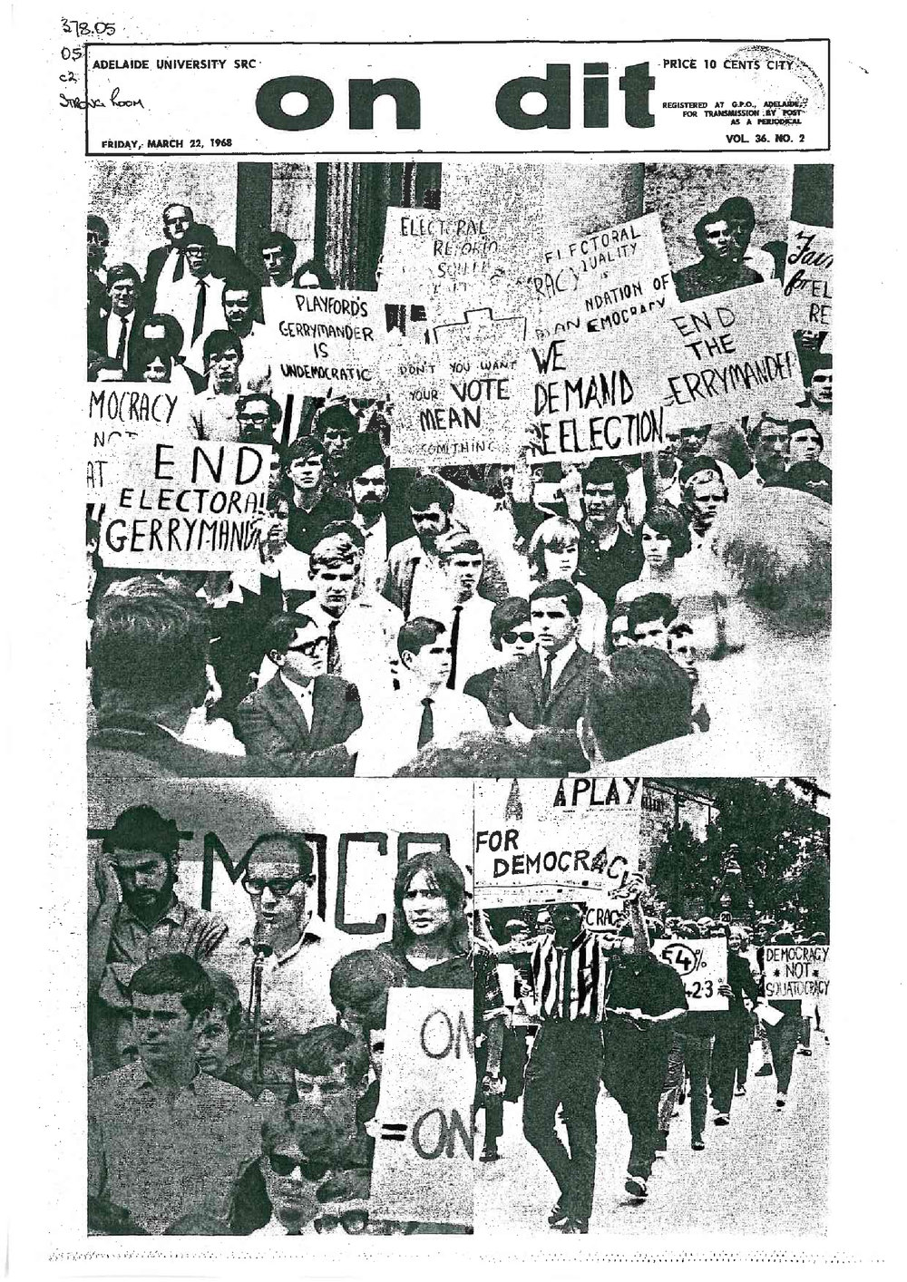 On Dit. Volume 36, Issue 2