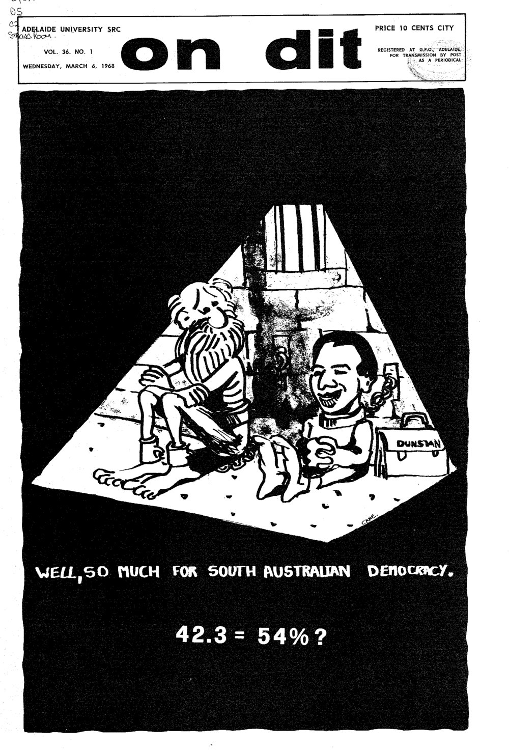 On Dit. Volume 36, Issue 1