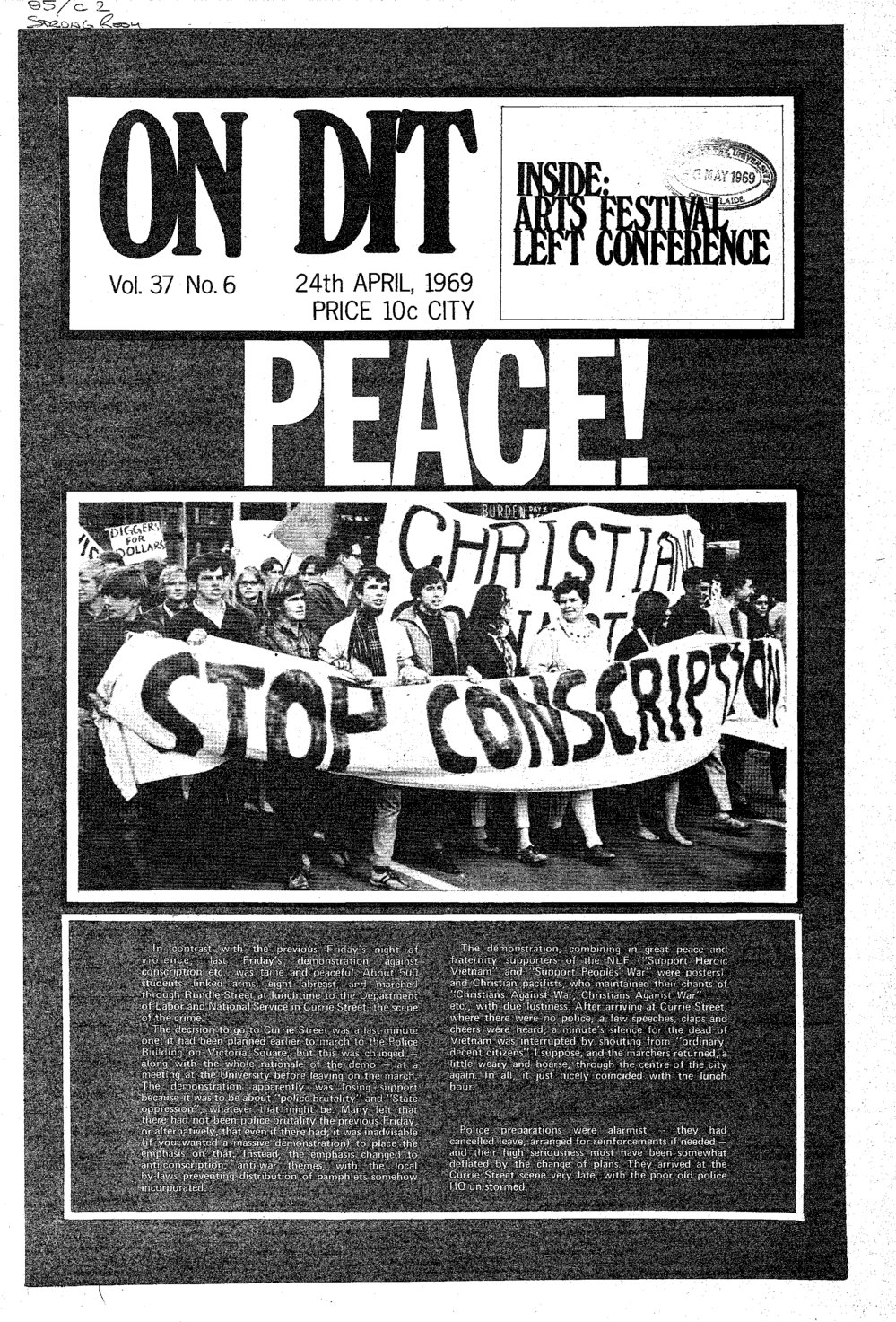 On Dit. Volume 37, Issue 6