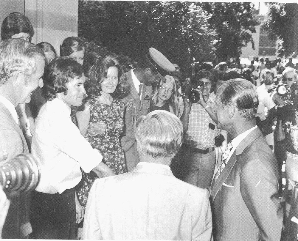 Broderick Phillip with Prince Philip, 1974