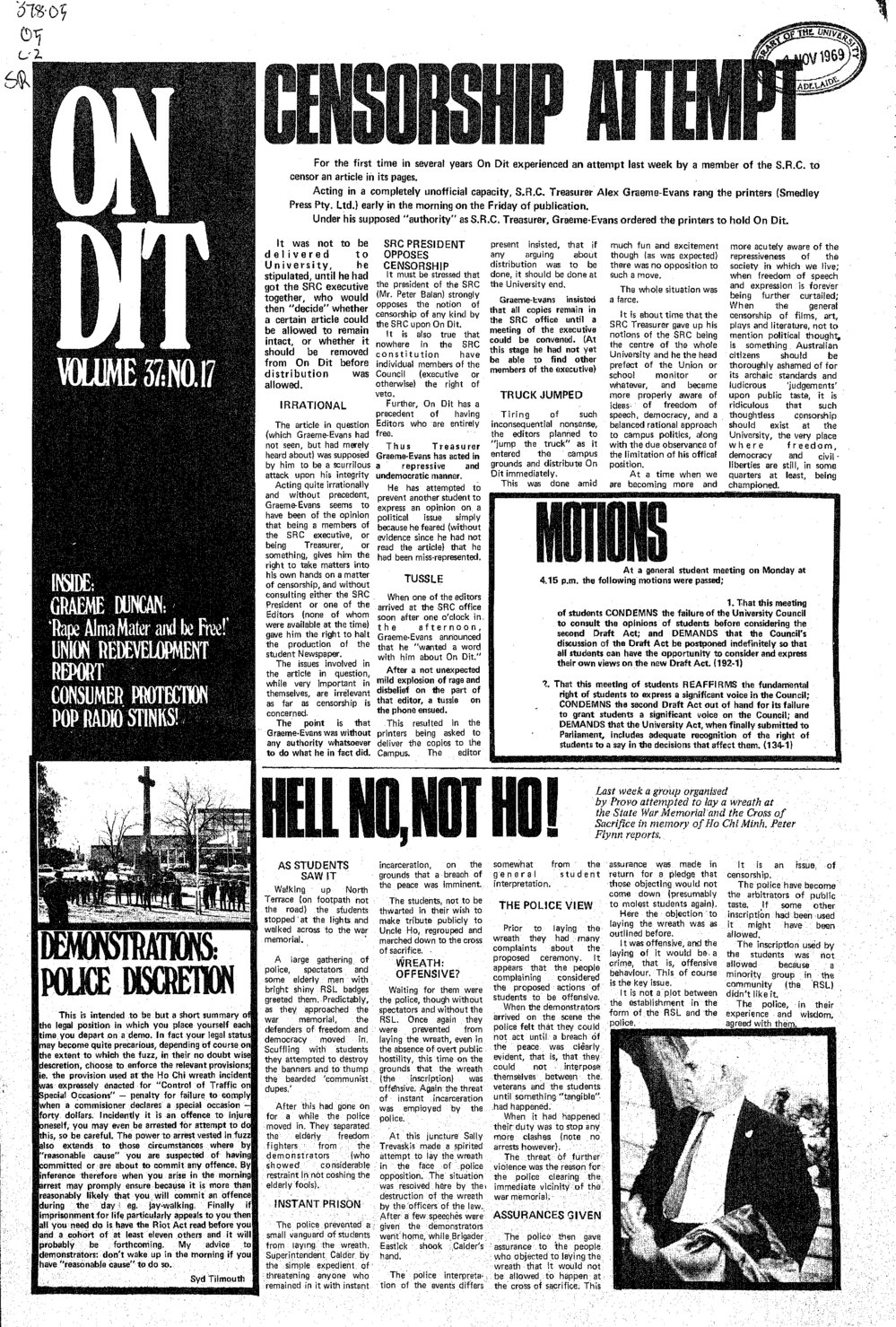 On Dit. Volume 37, Issue 17