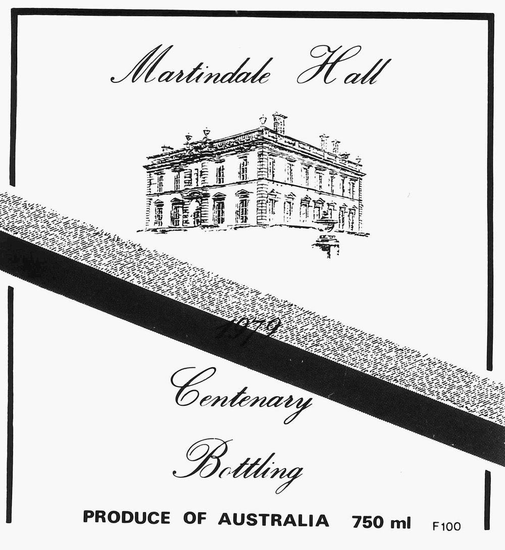 Martindale Hall - Centenary Bottle Label, 1979