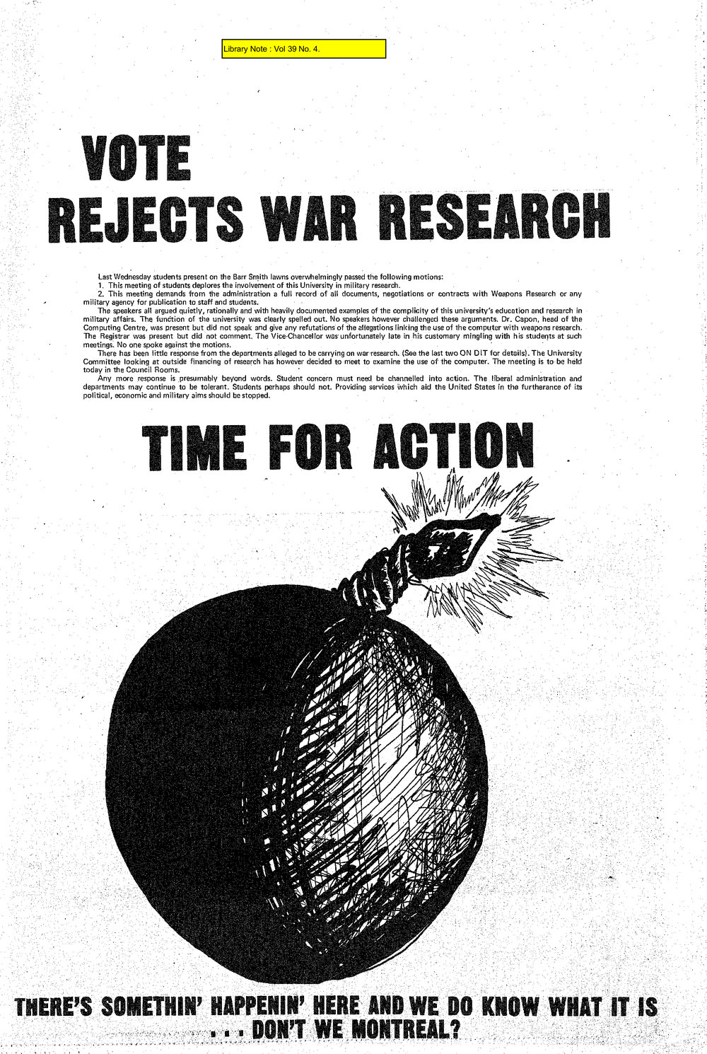 On Dit. Volume 39, Issue 4