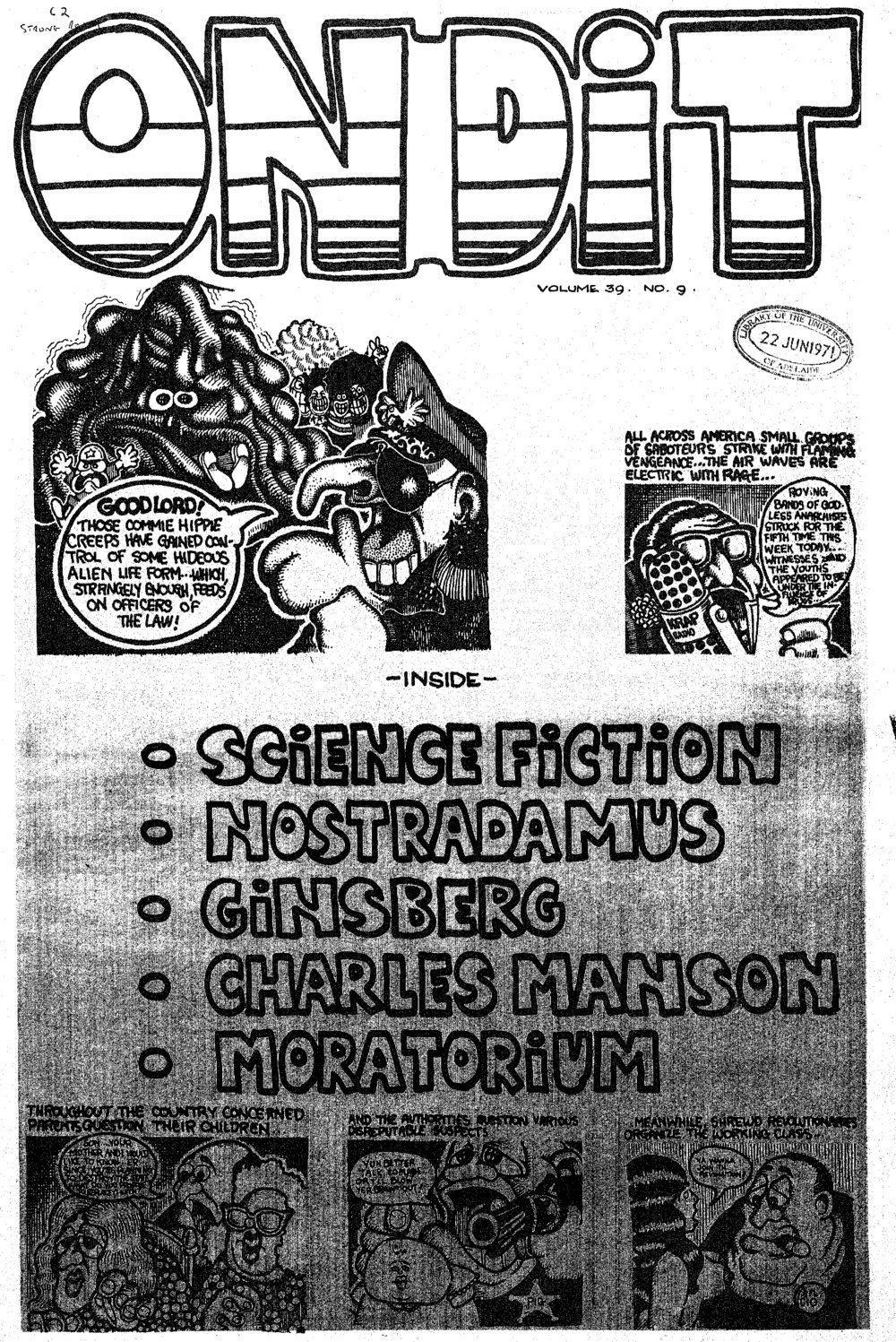 On Dit. Volume 39, Issue 9