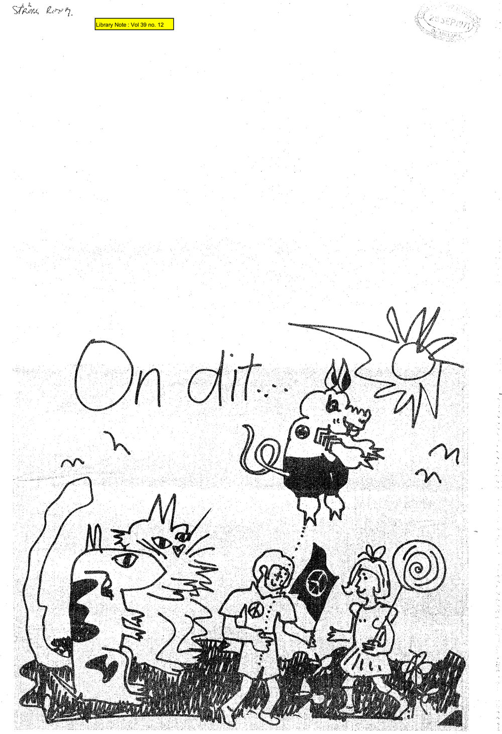 On Dit. Volume 39, Issue 12