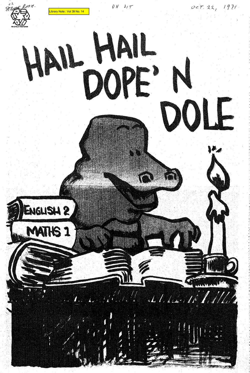 On Dit. Volume 39, Issue 14
