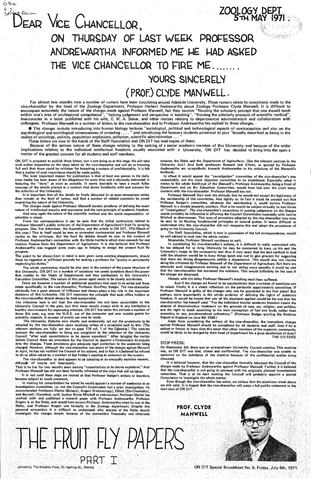 On Dit. Volume 39, Broadsheet 6