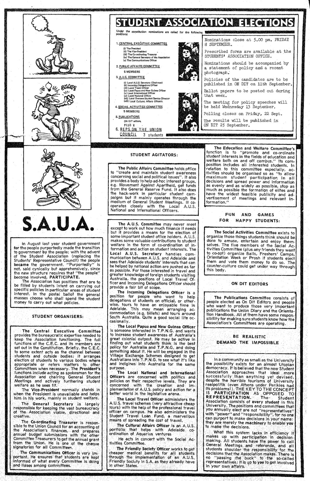 On Dit. Volume 40, September Broadsheet