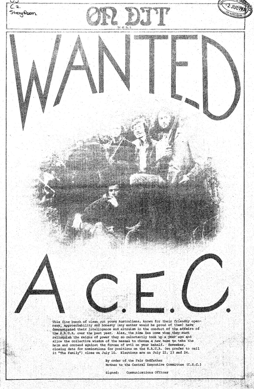 On Dit. Volume 42, Issue 9