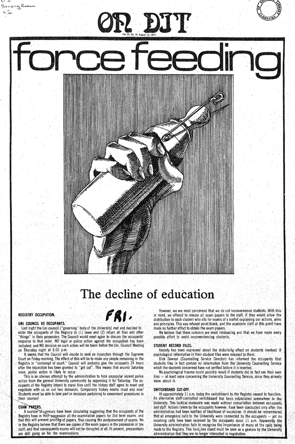 On Dit. Volume 42, Issue 15