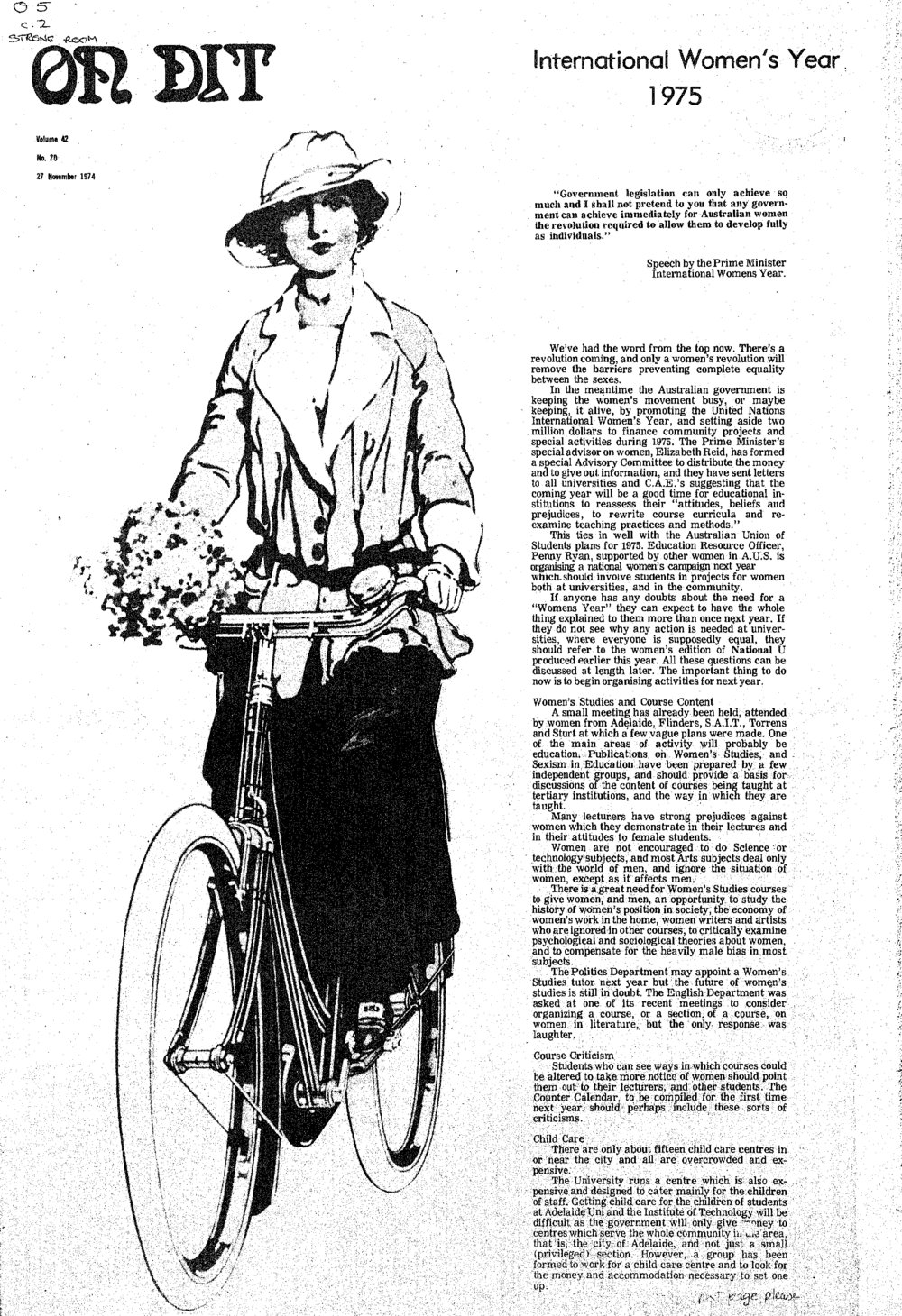 On Dit. Volume 42, Issue 20