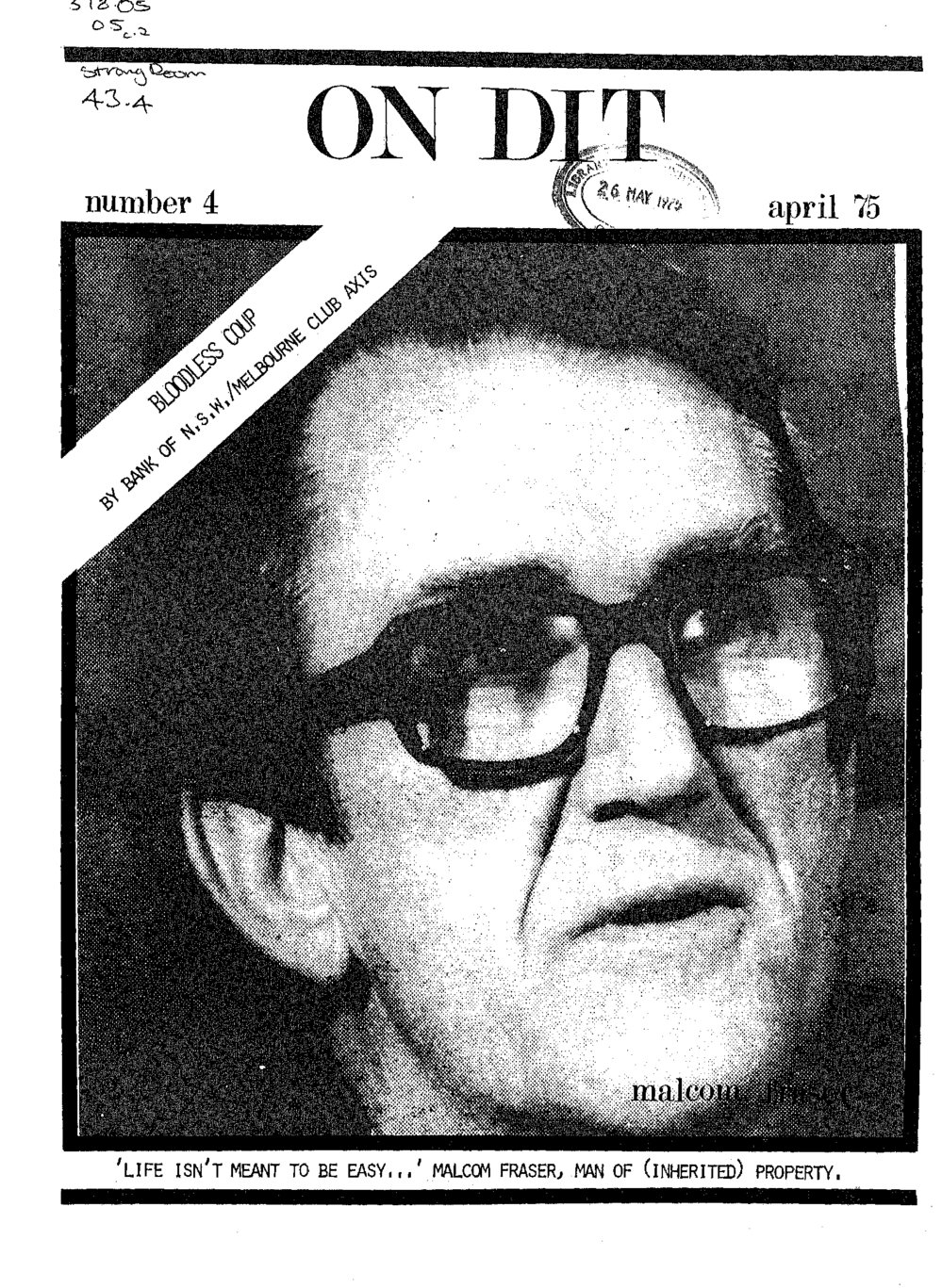 On Dit. Volume 43, Issue 4