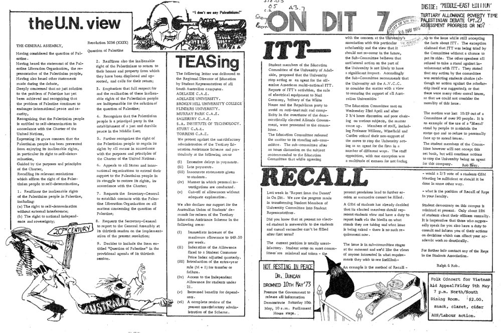 On Dit. Volume 43, Issue 7