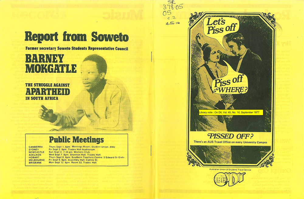 On Dit. Volume 45, Issue 16