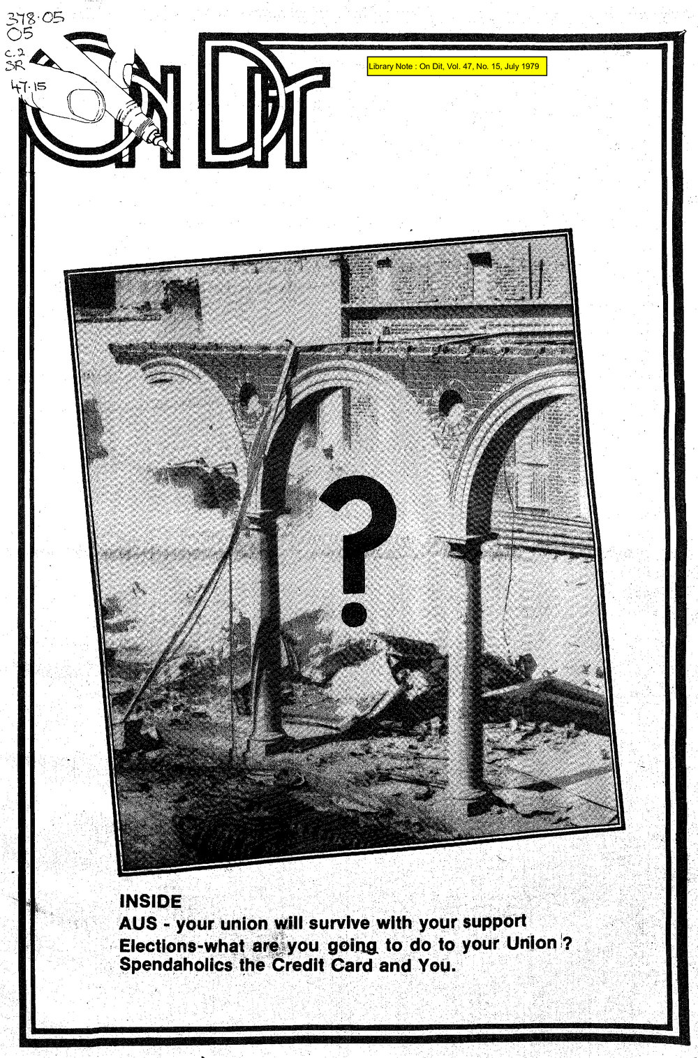 On Dit. Volume 47, Issue 15