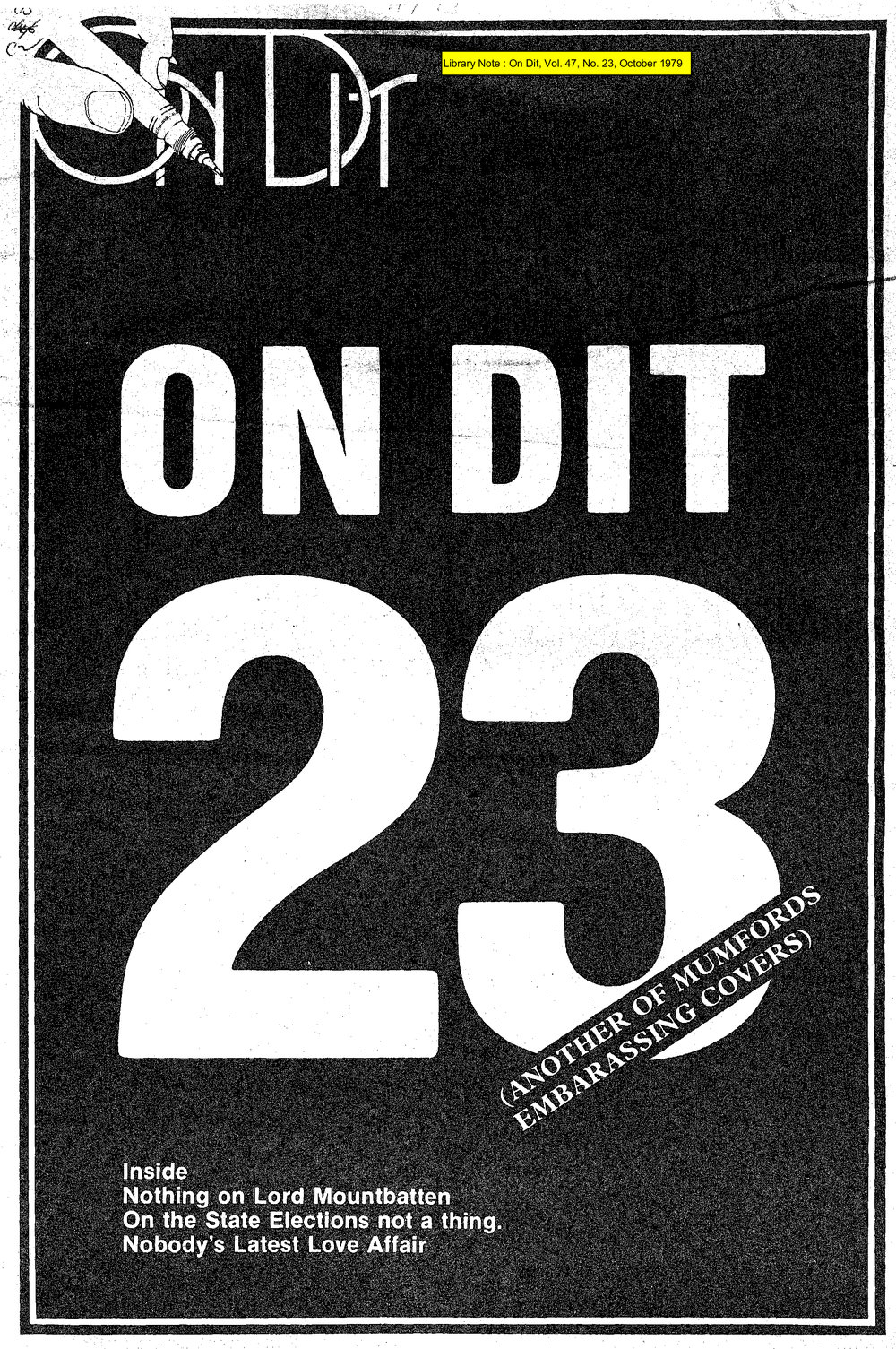 On Dit. Volume 47, Issue 23