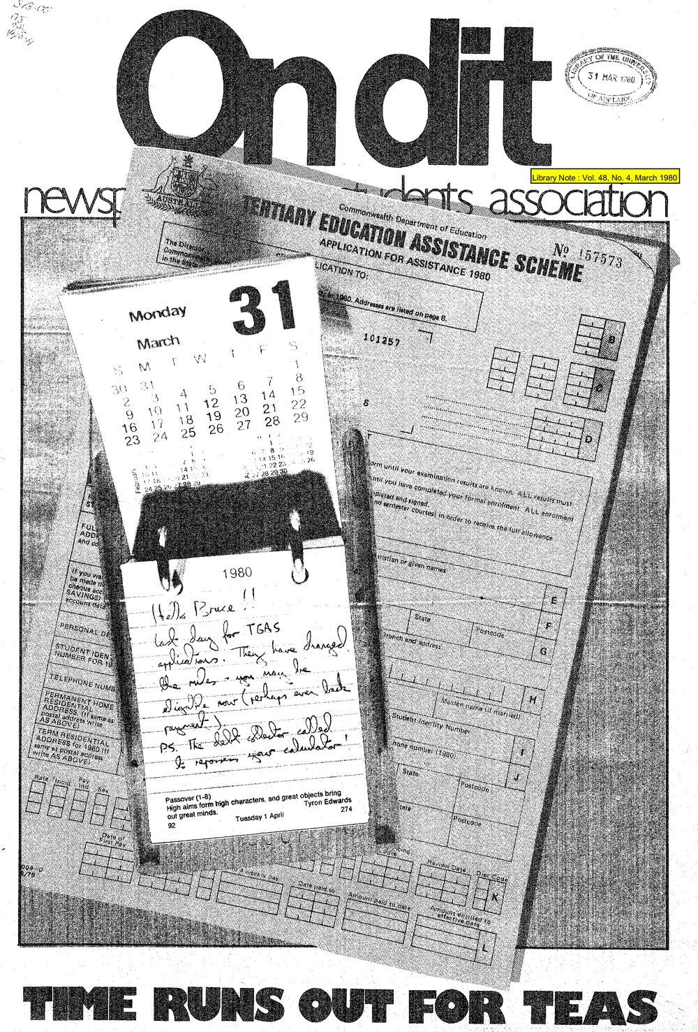 On Dit. Volume 48, Issue 4