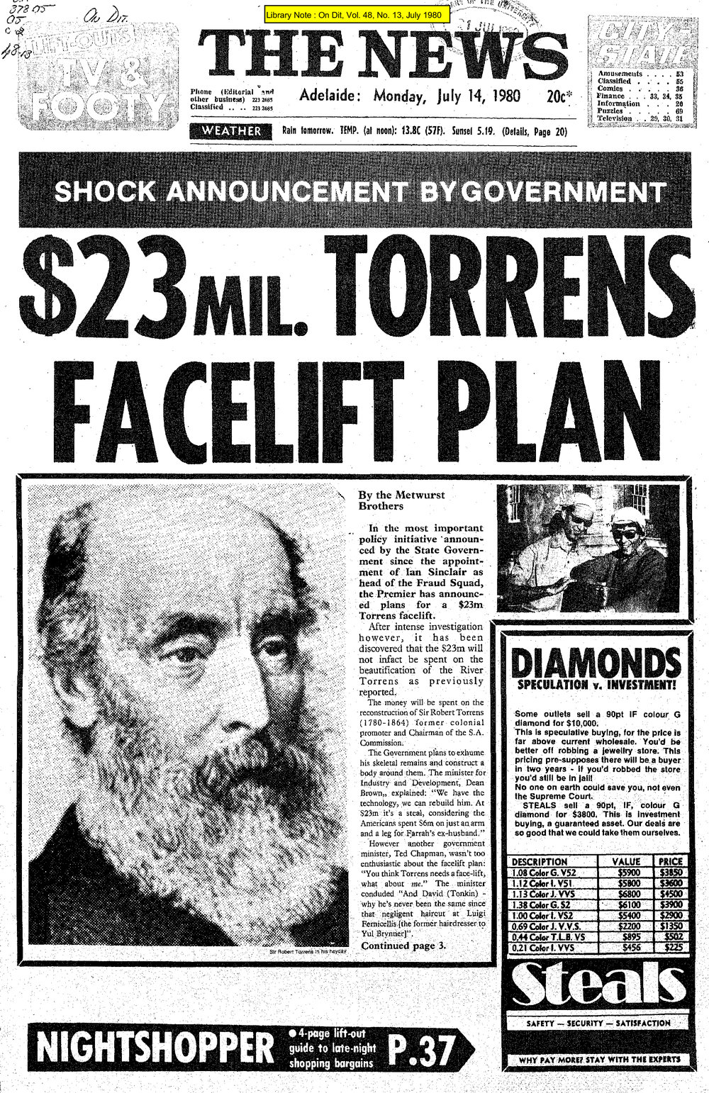 On Dit. Volume 48, Issue 13