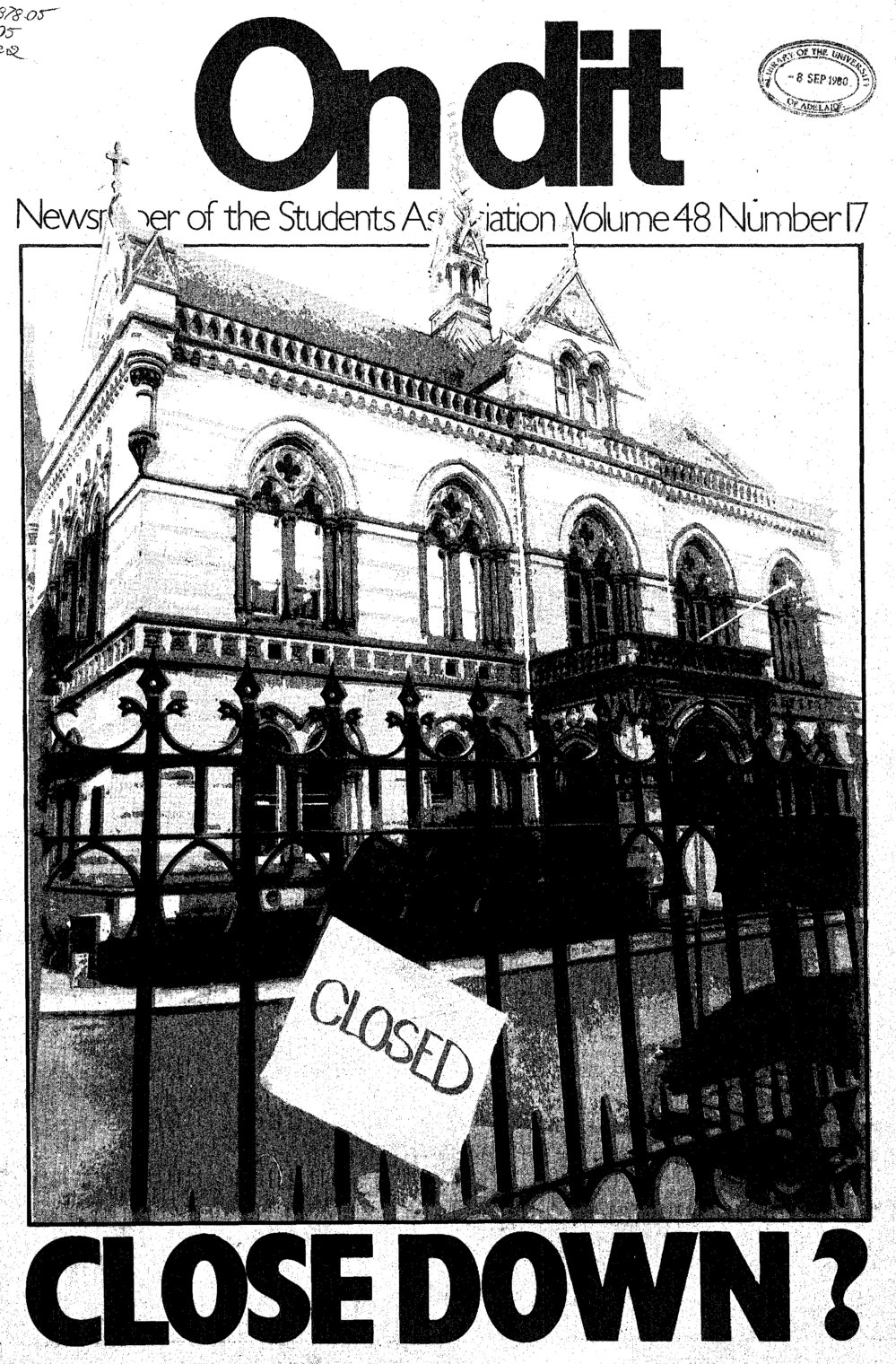 On Dit. Volume 48, Issue 17