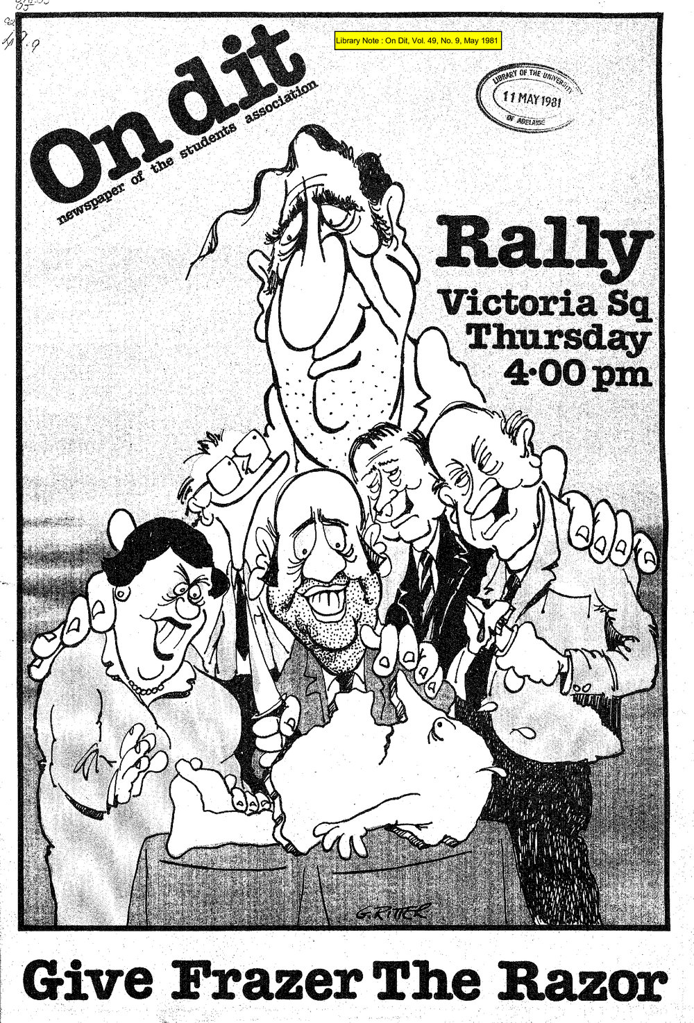 On Dit. Volume 49, Issue 9