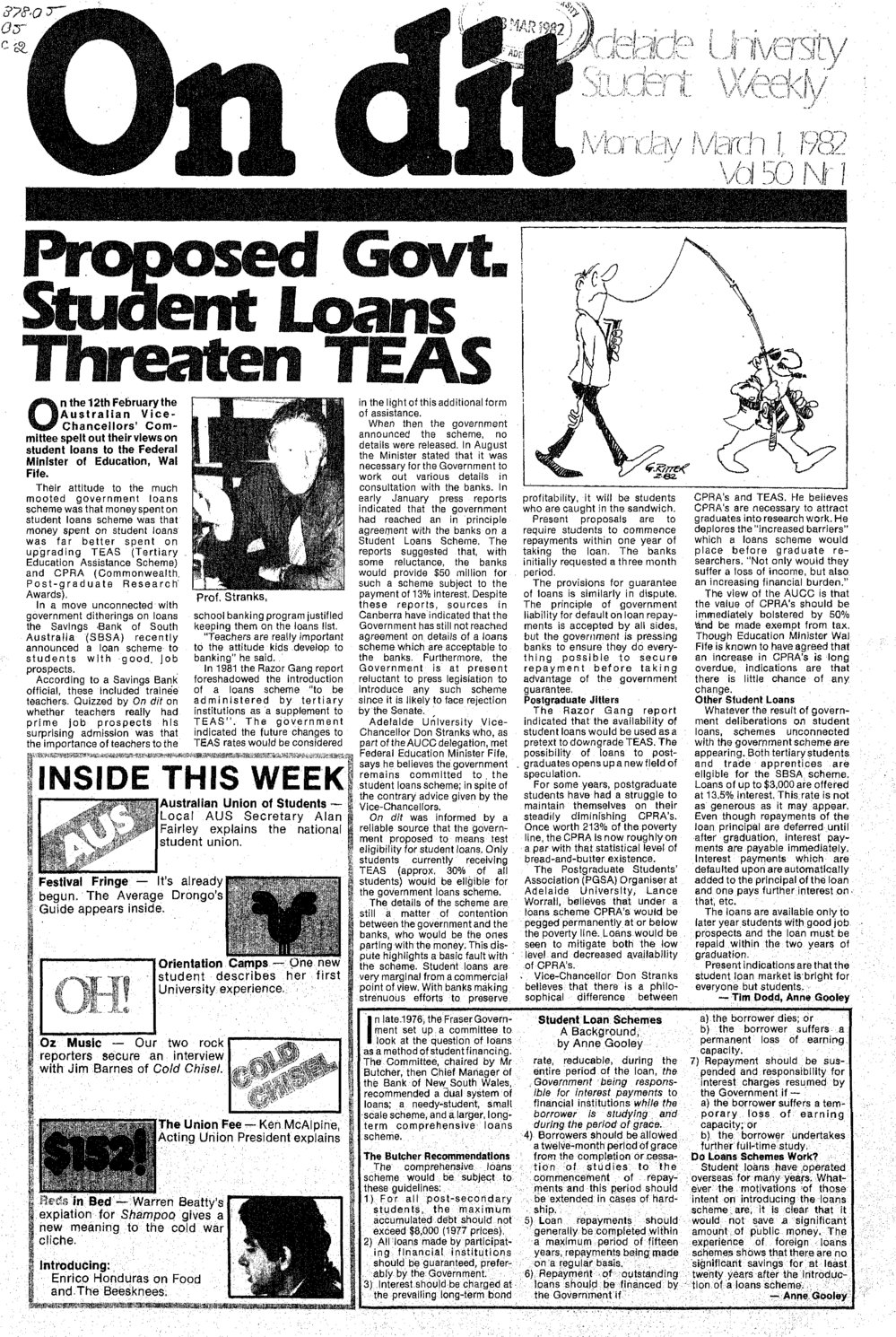 On Dit. Volume 50, Issue 1